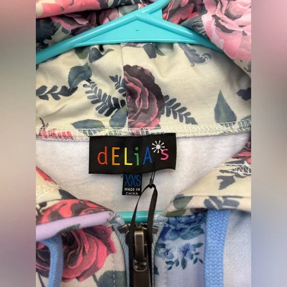 Dolls Kill Delia’s Floral Hoodie - Picture 2 of 4